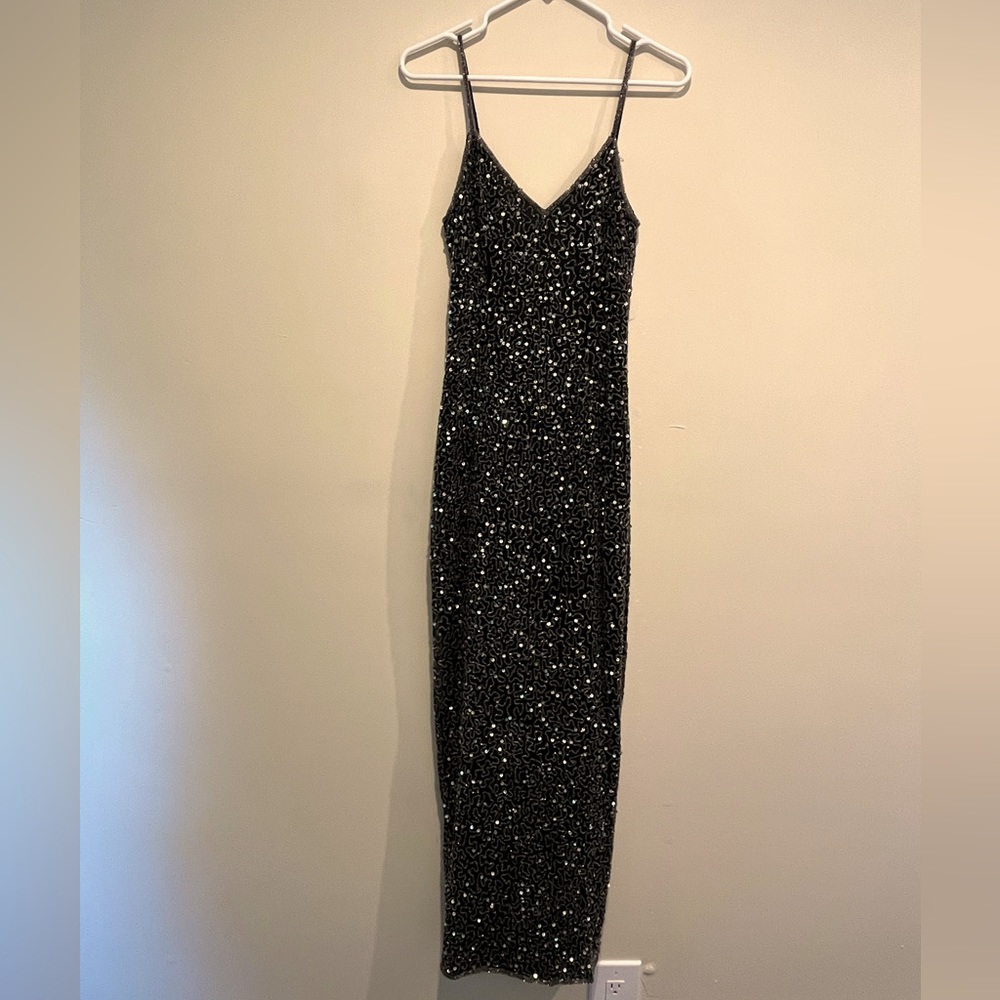Black formal silk dress size small